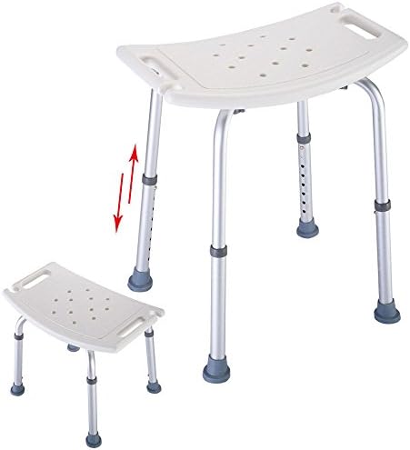 Adjustable Bath Tub Shower Chair 7 Height Bench Stool Seat