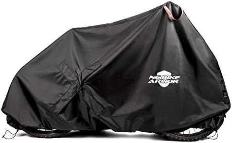NC Bike Armor Bicycle Cover for Outdoor Bike Storage: Waterproof Bike Covers for 1 or 2 Bikes - Lockable Weather Protector for Mountain & Road Bikes - Large & XL (Black - LARGE)
