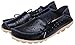 Serene Womens Leather Cowhide Hollow Out Casual Flat Driving Shoes Boat Loafers (8 B(M)US, Black)