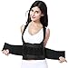 Back Brace with Suspenders for Women - Adjustable - Removable Shoulder Straps - Lumbar Support Belt - Lower Back Pain, Work, Lifting, Exercise, Gym - Black - Size XL