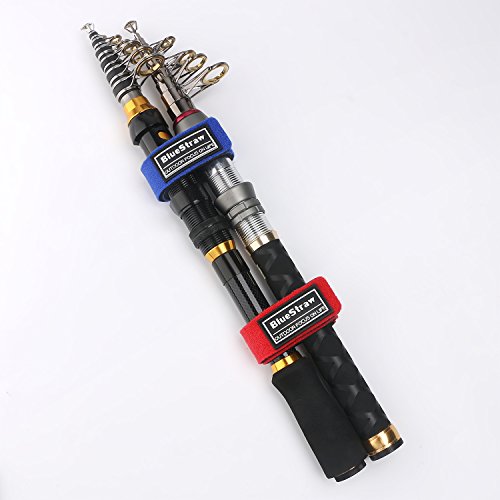 BlueStraw Fishing Rod Belts Ties Stretchy Magic Bait Casting Spinning Rod Straps Holders Fishing Tackle Tie Bag Accessories 6pcs ï¼ˆRandom Colorï¼‰