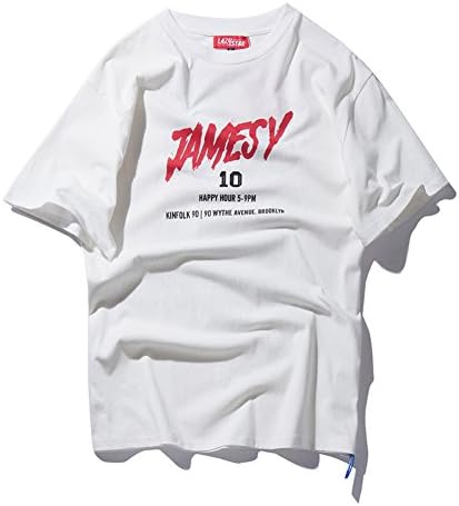 Mootin Mens Cotton Letters Print Crewneck Short Sleeve T-Shirt White L