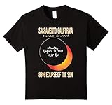 Kids  Sacramento, California 2017 Eclipse Souvenir T Shirt 8 Black