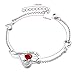 Mother's Birthday Gifts I Love You Mom Sterling Silver Love Heart Infinity Adjustable Charm Bracelet