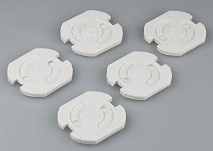 50 Stk. Kinderschutz für Steckdosen Steckdosenschutz Kindersicherung weiß mit Drehmechanik und Klebeband