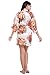 DF-deals Women's Satin Floral Robes for Bride and Bridesmaid Wedding Party Kimono Silk Robes Nursing Gown Short,White,Medium/US 4-6