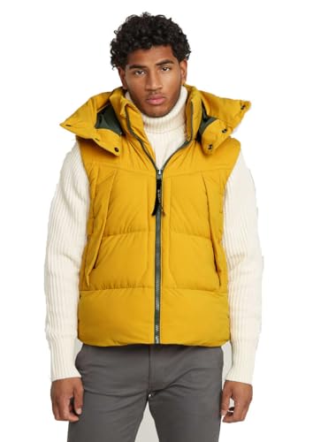 G-STAR Uomo G- Whistler Padded Hooded Vest 2.0, Giallo (dk spice D25346-D518-8171), S