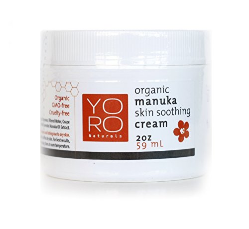 Organic Manuka Honey Cream for Eczema, Psoriasis, Rosacea, Dermatitis and Rashes, Gentle for Babies & Children, Provides Instant & Lasting Relief for Severely Dry, Cracked, Itchy, Red & Irritated Skin