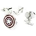 kilofly Cufflinks Combo [Set of 2 pairs] - Captain America, with Velvet Gift Box