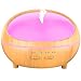 Leknes 300ml Essential Oil Diffuser, Ultrasonic Aromatherapy Diffuser with Wood Grain,Cool Mist Humidifier with Timer, Waterless Portable Diffuser Auto Shut-Off, Mist Adjustable and 7 LED Colors
