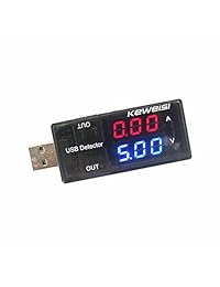 Totot USB Detector medidor de comprobador de tensión de corriente LED rojo + azul doble fila visualización Digital voltímetro amperímetro Cargador médico negro