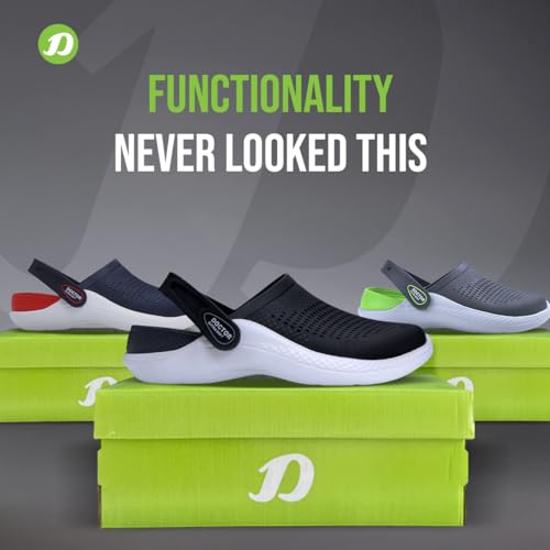 DOCTOR EXTRA SOFT Men's Classic Casual Sports Clogs/Sandals with Adjustable Back Strap for Adult | Comfortable & LightWeight| Stylish & Anti-Skid| Waterproof & Everyday Use Mules for Gents/Boys D-513