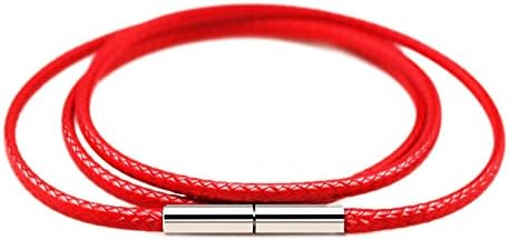 Red Braided Leather Rope Bracelt Necklace 17.5 Inches Size 14 Unisex