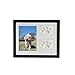 VehiGo Pet Paw Print Keepsake Kit, Wooden Photo Frame with Pet Paw Print Imprint Kit, Memorial Clay Imprint Kit for Dog or Cat (Black)