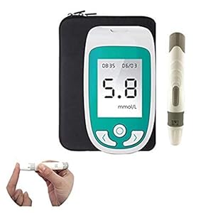 Qazxc Cholesterol Monitors, 3in1 Blood Glucose,Uric Acid,Cholesterol Meter Household Glucometer Diabetes Gout Tester with Test Strip Analyze (Size : B)