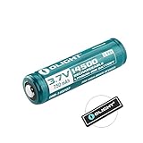 Bundle: Olight 14500 750mah Rechargeable Battery (2mm longer than standard) for S1A / S2A / S15R / LD11 /SK68 / Q5 / J5 / EA11 LED Flashlight , 1 Piece with Olight Patch