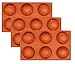 Set of 3 nonstick Silicone Homemade Craft Mold for Cake Baking Tart Pudding Cookie Soap Making, Large Half Sphere Hemisphere Dome 2 1/2 inches