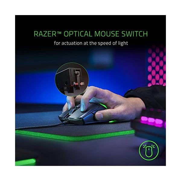 Razer-Viper-Mini-Gaming-Mouse-Ambidextrous-Gaming-Mouse-Only-61-g-8500-DPI-Optical-Sensor-DPI-Razer-Speedflex-Cable-and-Chroma-RGB-Ilumiation-Black Razer Viper Mini - Wired Gaming Mouse for PC/Mac (Ultralight 61g, Ambidextrous, Speedflex Cable, 8,500 DPI Optical…