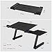 SLYPNOS Adjustable Laptop Stand Folding Portable Standing Desk Cooling Ventilated Aluminum Laptop Riser Tablet Holder Notebook Tray with Cooling Fans, Detachable Mouse Tray for Desk Bed Couch, Blackthumb 4