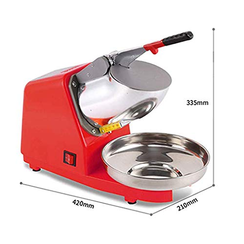 Zzmop Eiscrusher 300W Edelstahl Schneekegelmaschine, 187LBS / H, Eiscrusher mit sicherem EIN- / Ausschalter für Familie… – Bild 4