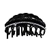 Black Large Jaw Clip Hair Claw with Rhinestones