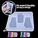 DOMIRE Resin Jewelry Casting Silicone Molds,DIY Craft Hand Making Molds Kit Including 1 Pack Number Alphabet Letter Shaped & 1 Pack Tumbler Mold & 20 Pieces Sliver Key Chain Rings Kit