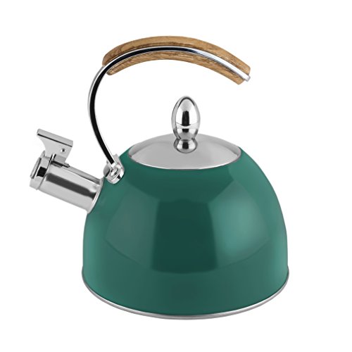 Pinky Up Presley Dark Green 70 Oz Tea Kettle, Stovetop Induction