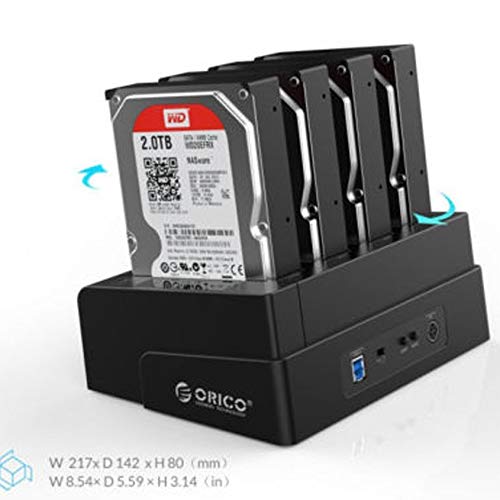 Florenceenid ORICO6648US3-C-V1 4-Bay SATA Hard Drive Docking Station USB3.0 Tool Free Off-line Duplicator for 2.5/3.5 inch HDD SSD