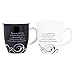 Dicksons Mr. and Mrs. Poem Black and White 16 Oz. Ceramic Stoneware Mug Set of 2