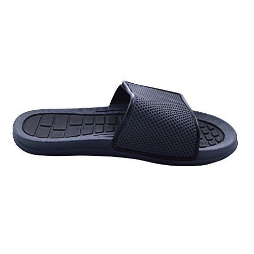 Sky Sole Mens Slide Sandals with Velcro Strap in Black Trim, Size 11 - Thumbnail 2