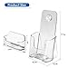 MaxGear Acrylic Brochure Holder 4x9 inch, Plastic Literature Holder for Pamphlets, Flyers, Rack Cards, Desk or Wall Mount, Slant Back Design Clear Display Stand, Office or Home Use, 2 Pack