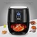 VPCOK Hot Air Fryer Without Oil, LED Touch Display, 2.6 Liter, Black
