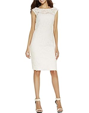 Calvin Klein Womens Lace Sleeveless Cocktail Dress