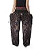 Lannaclothesdesign Women's Smocked Waist Boho Flowy Yoga Harem Pants (S, Black)