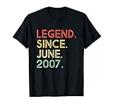 Legend Since June 2007 12th Birthday 12 Years Old Shirt