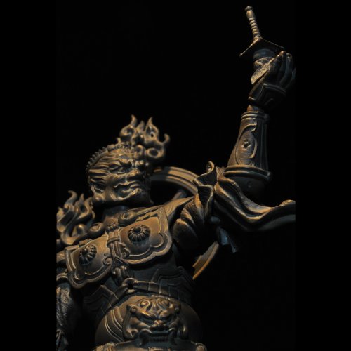 Kaiyodo Takeya Revoltech Action Figure: #001 Tamonten Wooden Version