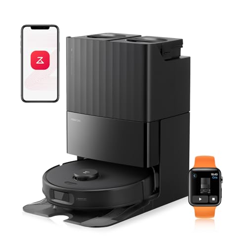 Qrevo Edge S5A Robot Aspirapolvere Lavapavimenti, Antigroviglio, Spazzola Laterale e Mocio FlexiArm, 18.500 Pa, 10 mm Sollevamento Automatico dei Moci, Evita Ostacoli, Stazione Tutto in Uno