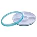 OXO Tot Divided Plate with Removable Training Ring and Dipping Center-Aqua