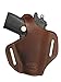 New Barsony Black Leather Pancake Holster for 380 Ultra Compact 9mm 40 45