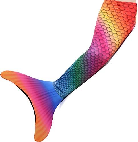 MYLEMERMAID Lycra Kids Size Swimwear with Monofin Mermaid Tails for Swimming
