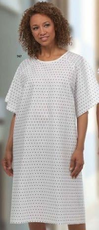 Fashion Seal - Unisex Angle Back Overlap Broadcloth Gown Snowflake - Large -