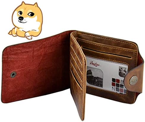 Dadiku Blocking Slim Bifold Genuine Leather Minimalist Front Pocket Wallets for Men with Money Clip