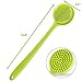 Apprize Ultra-Soft Silicone Back Scrubber Shower Bath Body Brush with a Long Handle, 100% BPA-Free, Hypoallergenic, Eco-Friendly, Green