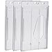 Outus Vertical 2-Card Holder Plastic Credit Card Holder Rigid ID Badge Protector, 3 Pack