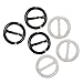Kloud City Pack of 6 Plastic Smoothly Fashion Scarf Clip Ring Neckerchief (1 Inch, Black & White Mix)