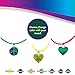 FROG SAC Mood Necklace for Girls 6 Pieces Pack - Color Changing Mood Pendant Necklaces with Heart and Peace Designs on Tie Dye Stretch Cord - Great Gifts and Party Favors for Teens and Young Women
