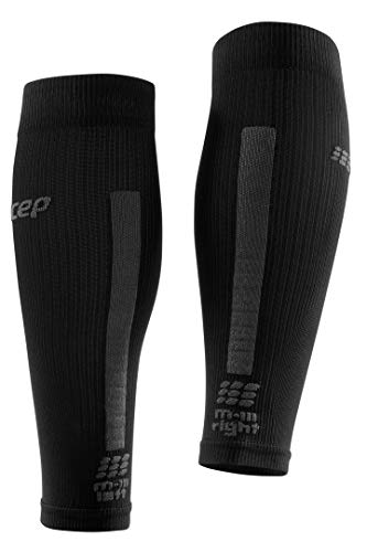 CEP Men's Compression Run Sleeves Calf Sleeves 3.0, Black/Dark Grey IV - Thumbnail 3