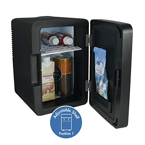 Personal Chiller Led Lighted Mini Fridge Dry erase surface keeps warm