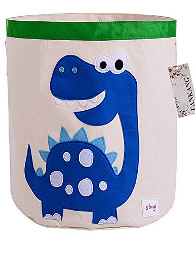 FANKANG Storage Baskets,Collapsible & Convenient Nursery Hamper/Laundry Bin/Toy Collection Organizer for Kid's Room (Animal-Dinosaur)
