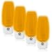 Maxxima MLN-16 Amber LED Night Light Plug In With Auto Dusk to Dawn Sensor, 5 Lumens (Pack of 4)